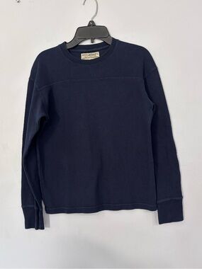 Steve And Barry’s Youth Long Sleeve Navy Thermal 100% Cotton T Shirt Boys 10/12